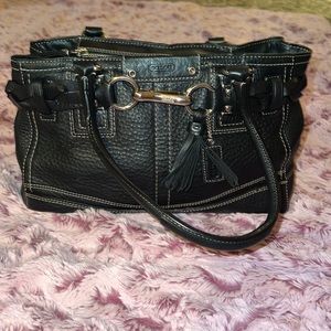 Coach purse black with zipper